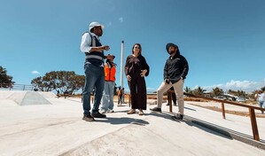 Las canchas del Malec&oacute;n Deportivo se encuentran a un 85 % y ya se perfila el cambio paisaje