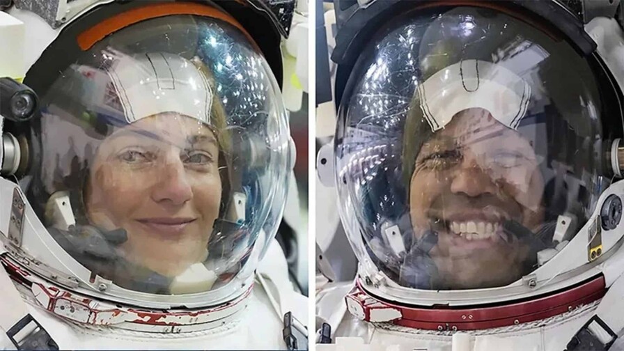 Dos astronautas de la NASA realizan una caminata espacial para modernizar la energ&iacute;a en la EEI