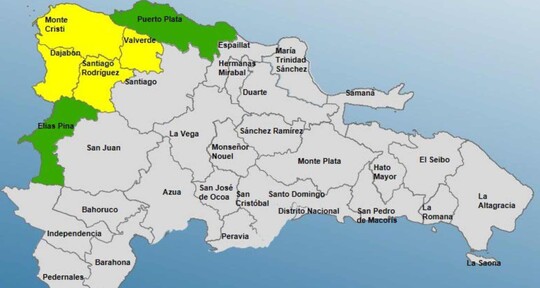 El COE incrementa los niveles de alerta por sistema frontal y vaguada que afecta varias provincias