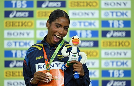 La colombiana Natalia Linares logra el bronce del mundial bajo techo en salto de longitud