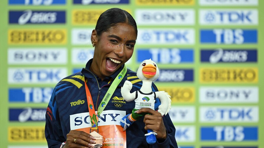 La colombiana Natalia Linares logra el bronce del mundial bajo techo en salto de longitud