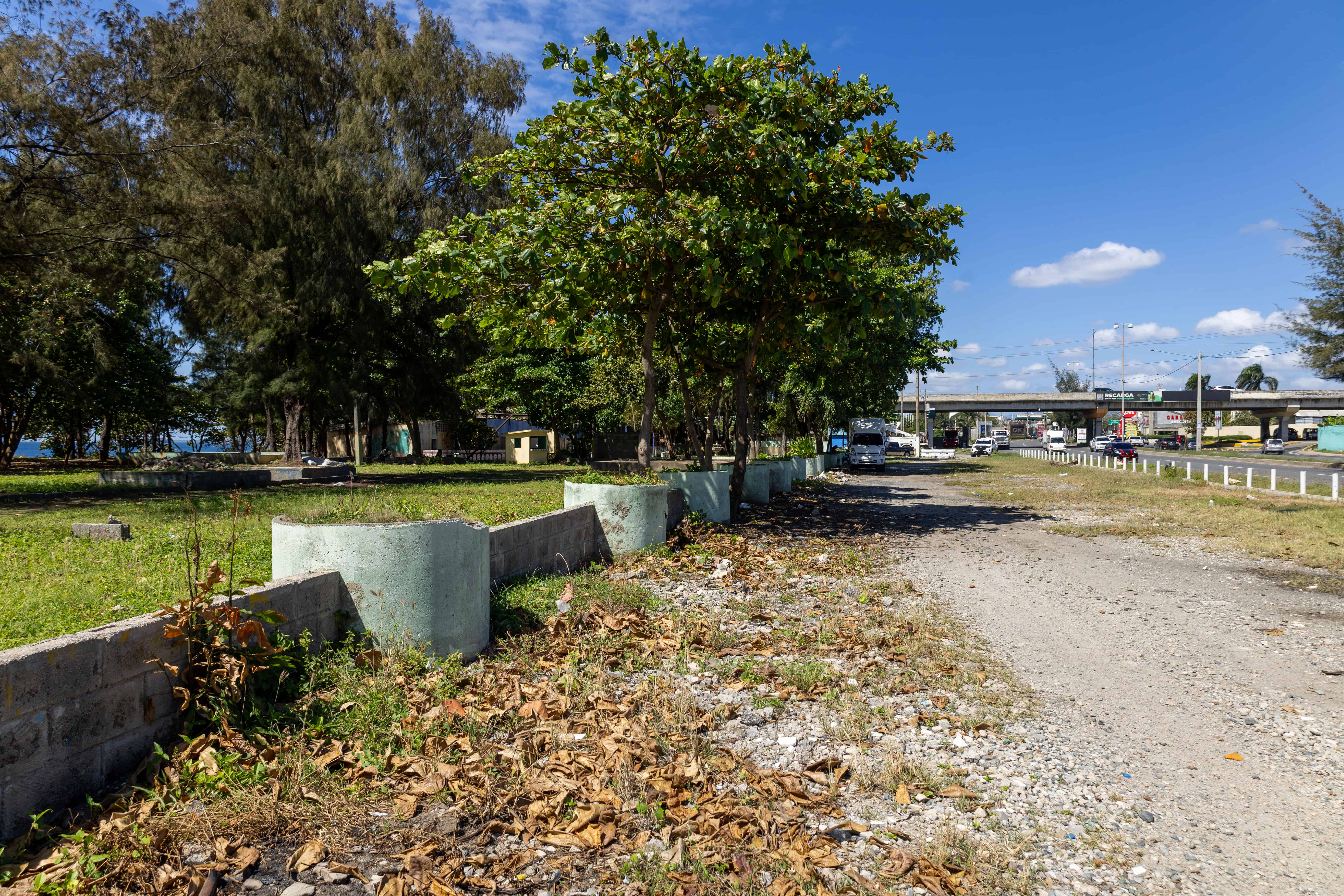 Los l&iacute;mites del &aacute;rea dedicada a los parqueos.