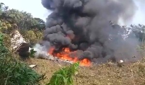 Avi&oacute;n militar accidentado en Colombia llevaba 125 personas, de las cuales 48 sobrevivieron