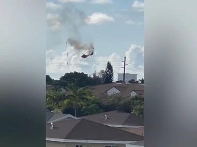 Mueren dos personas al estrellarse helicóptero en Florida