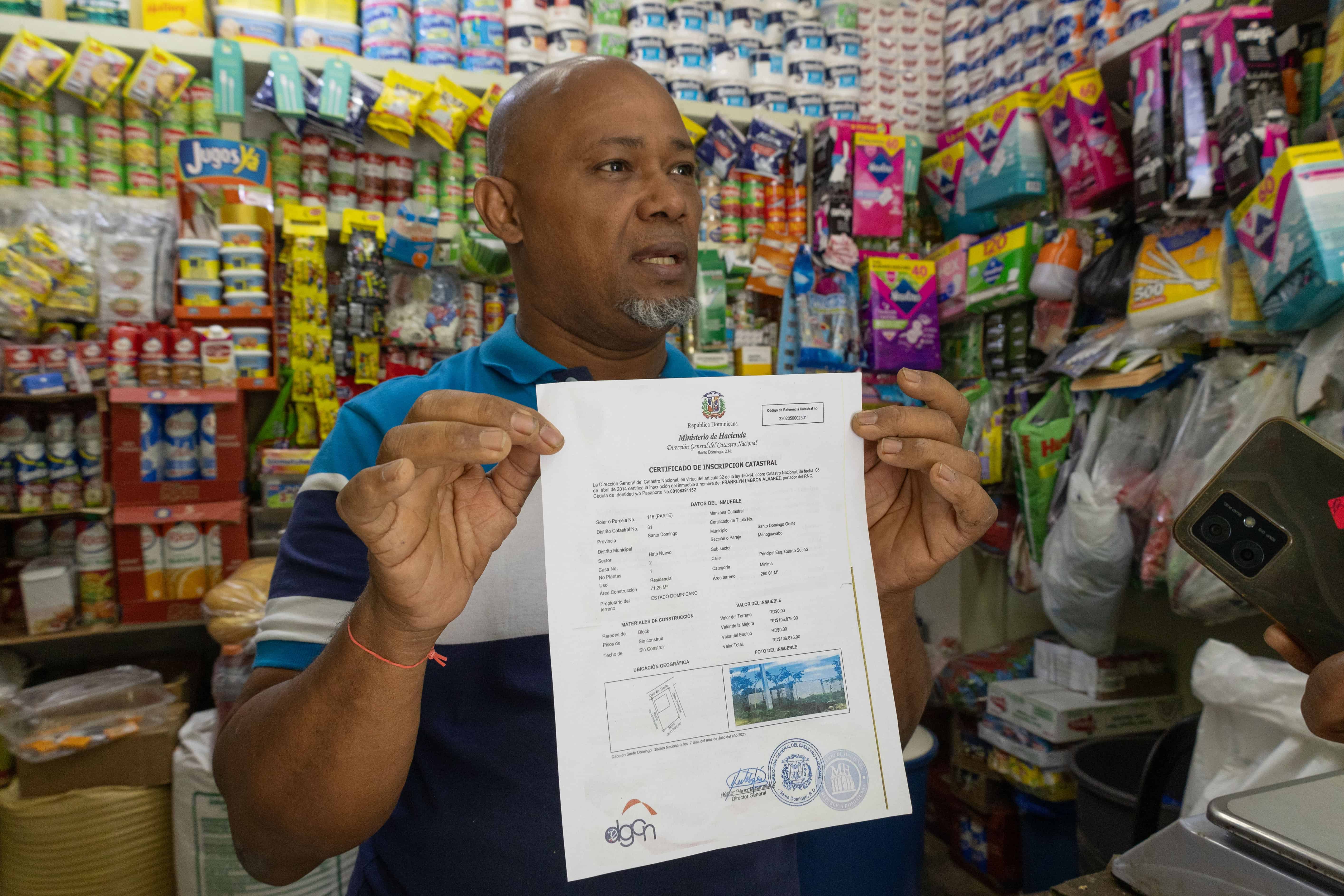 Franklin Lebrón, afectado.