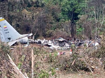 Accidente de avión militar colombiano deja 69 muertos