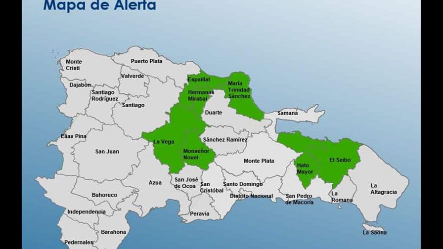 El COE emite alerta verde para siete provincias por efectos de vaguada