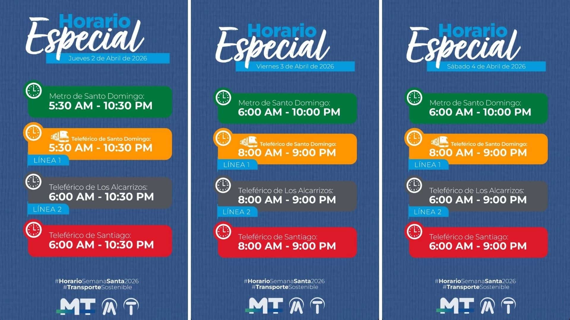 Horarios por Seman Santa&nbsp;