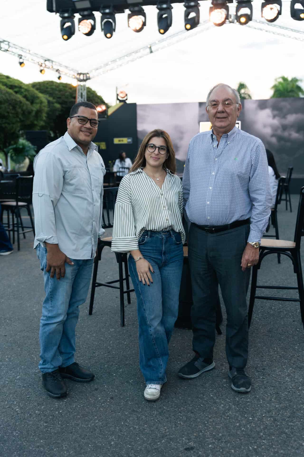 Omar D&iacute;az, Isabella Cabrera y Alfredo Delfino.