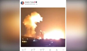 Trump comparte video de ataque militar masivo sin detallar ubicaci&oacute;n