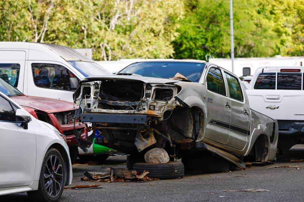Vehículo mostrando los efectos de la intemperie