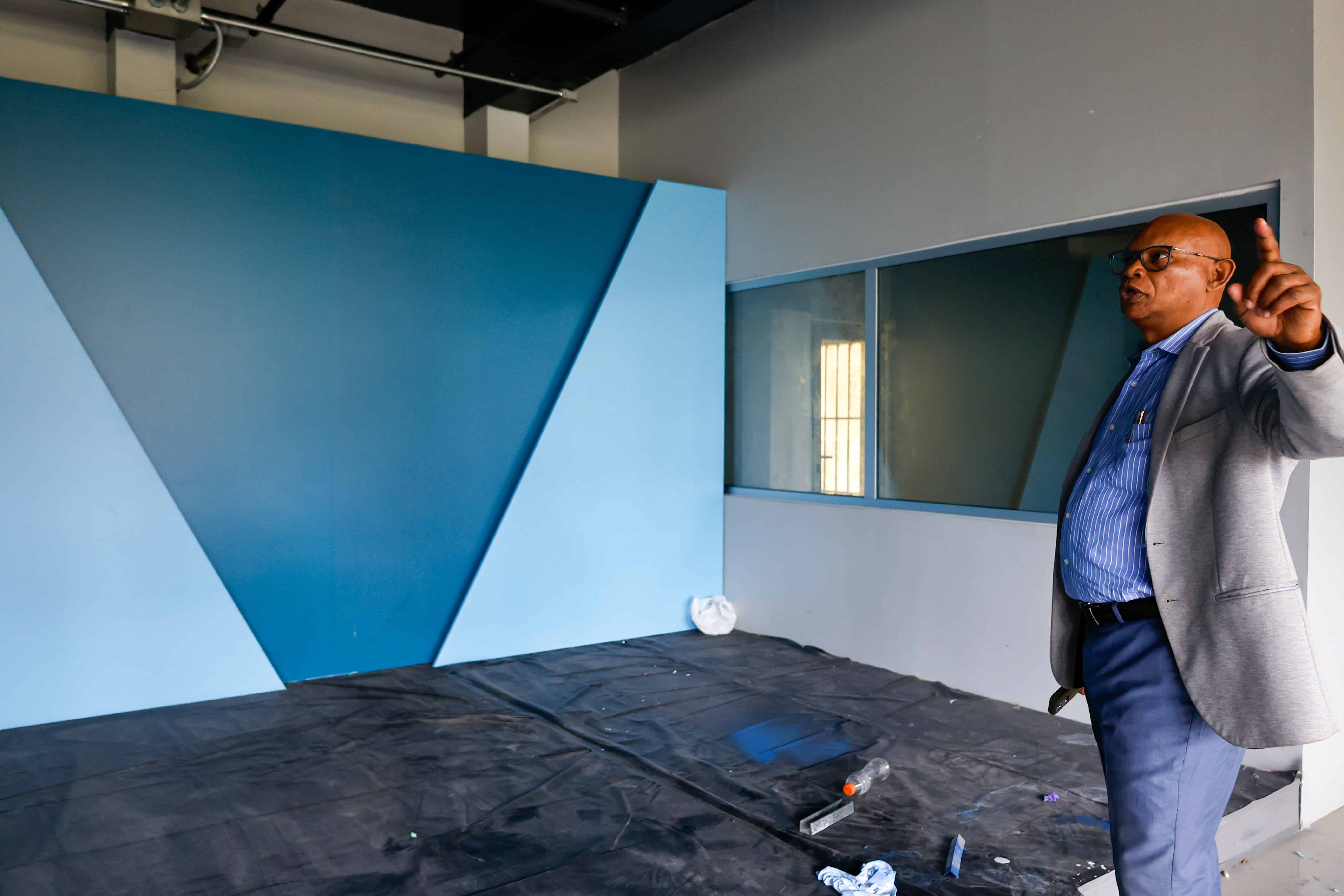 Parte de los trabajos que se realizan en las instalaciones de la Uasd.