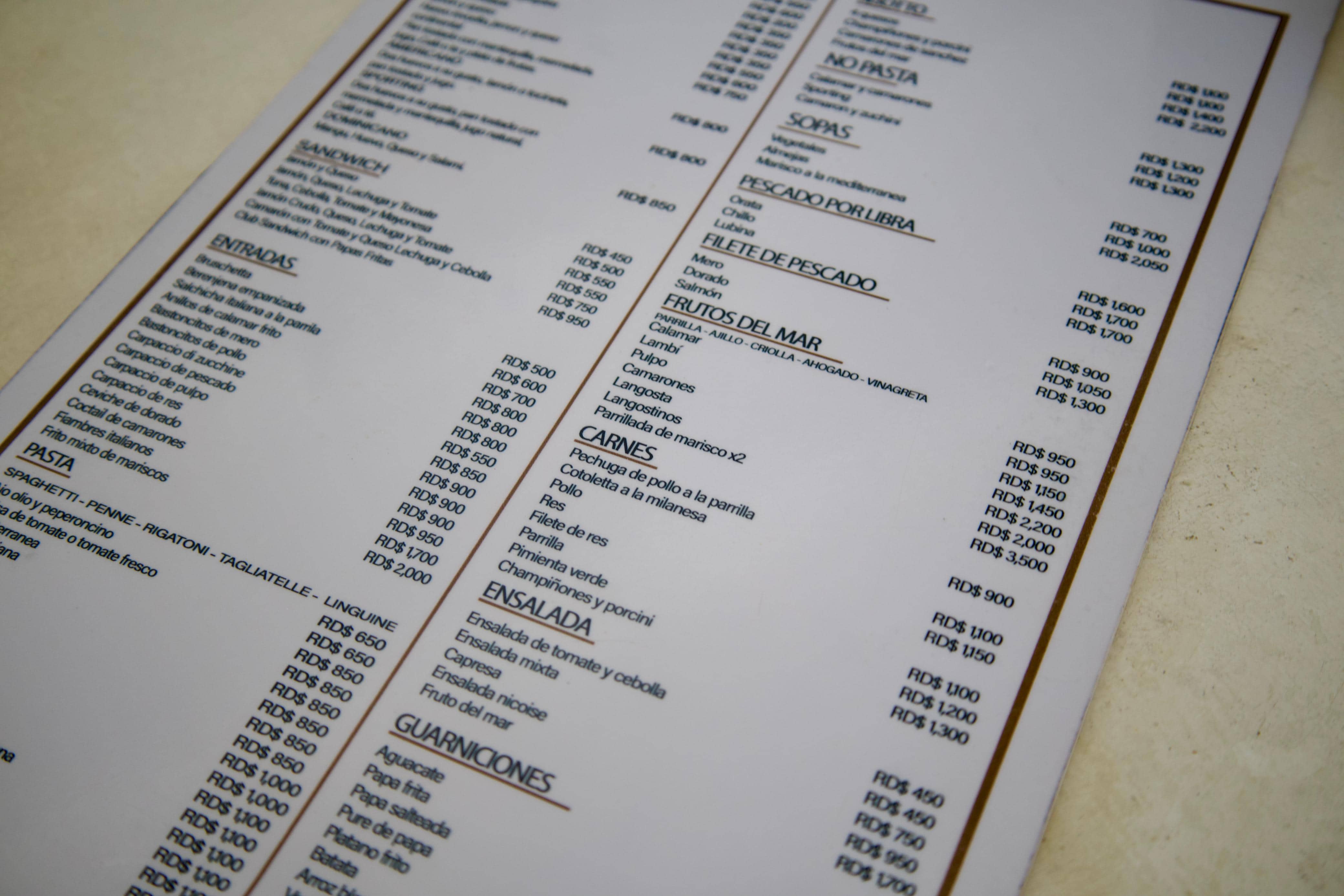 Precios de los comercios&nbsp; de playa&nbsp;