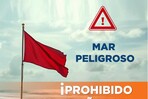 Bandera roja en Puerto Plata por oleaje peligroso advierten sobre uso de la playa en Viernes Santo