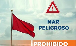 Bandera roja en Puerto Plata por oleaje peligroso advierten sobre uso de la playa en Viernes Santo