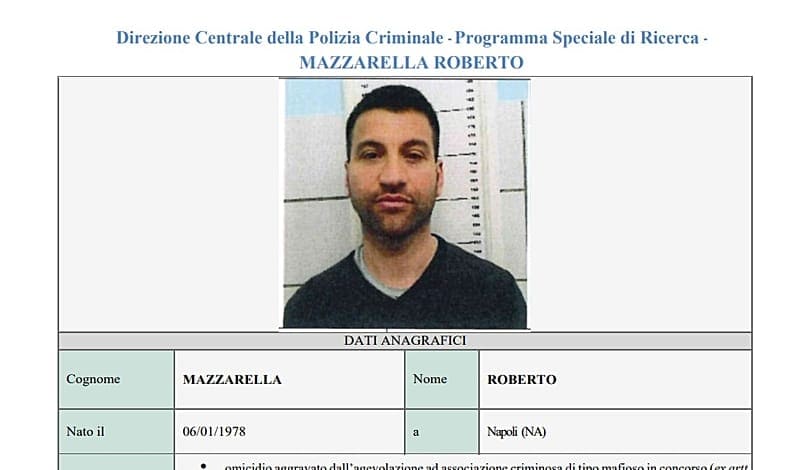 Detienen al capo mafioso Roberto Mazzarella
