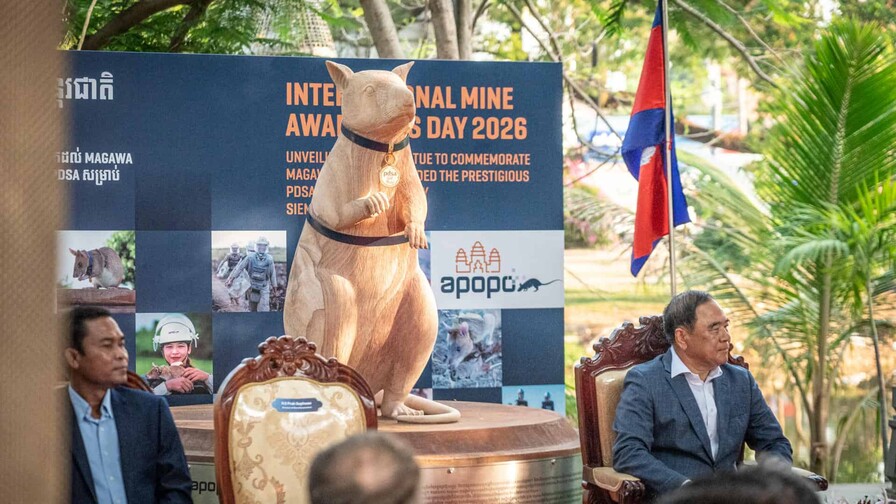 Camboya inaugura la primera estatua del mundo de una rata que salva vidas