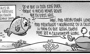 Caricatura de Noticiero Poteleche 6 abril 2026