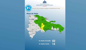 El COE aumenta a 16 las provincias en alerta por las lluvias y mantiene la del Distrito Nacional