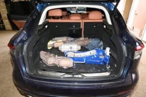 Herramientas confiscadas a los ladrones.