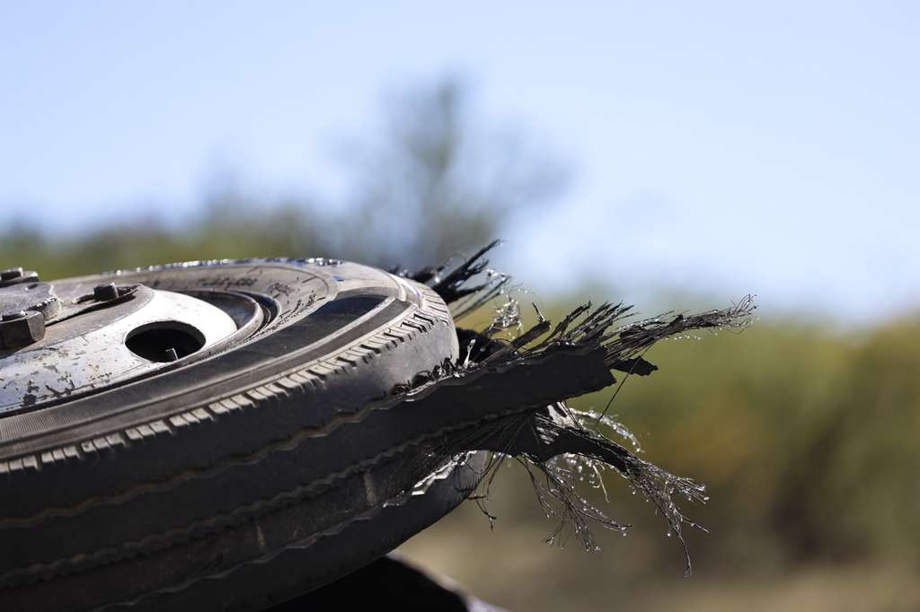 En imágenes del lugar se observan las gomas desgastadas.