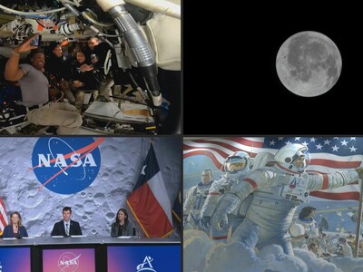 Astronautas de Artemis observan el "Gran Cañón" de la Luna