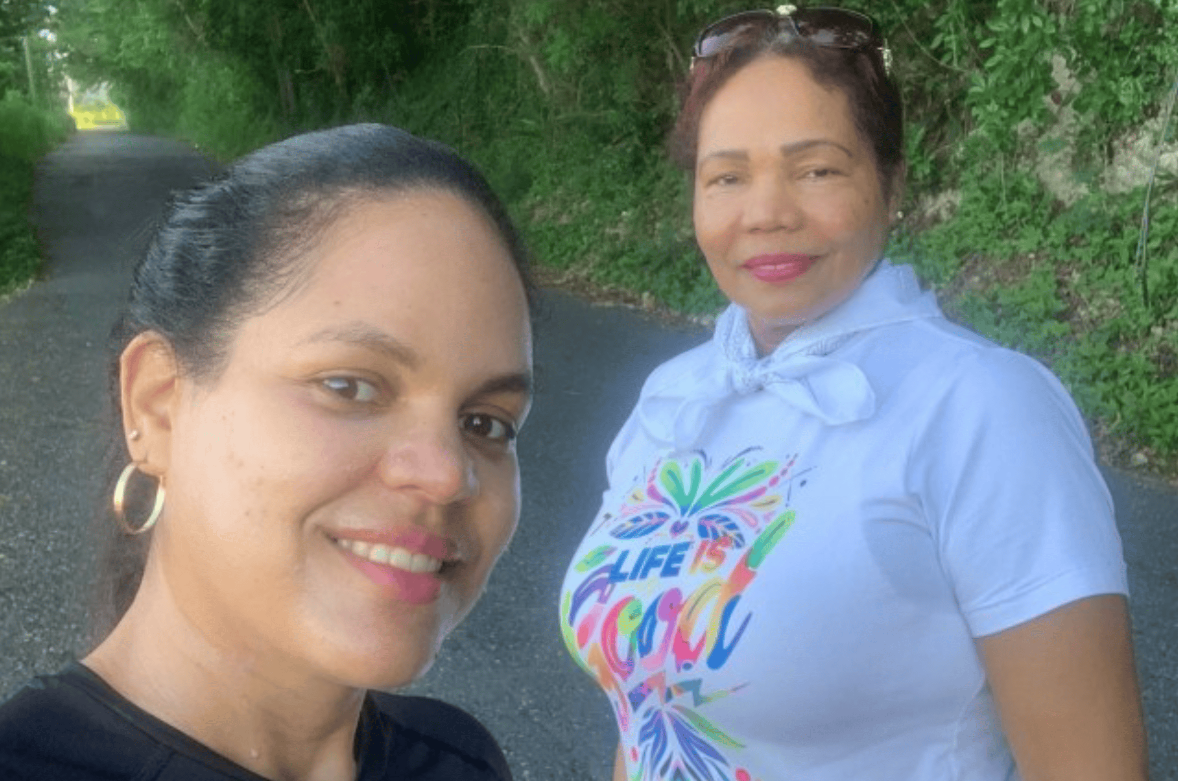 Evelyn Abreu y su madre, Ana Iris Rom&aacute;n.