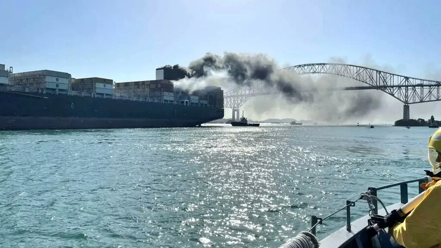 Un muerto en un incendio que afectó al puente más antiguo sobre el Canal de Panamá Un muerto en un incendio que afectó al puente más antiguo sobre el Canal de Panamá