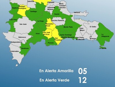 Clima en RD: COE mantiene al DN y 16 provincias en alerta