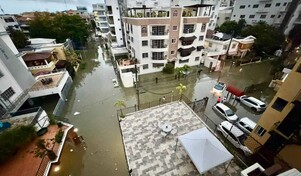 El Gran Santo Domingo amanece colapsado por intensas lluvias provocadas por vaguada