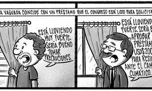 Caricatura de Noticiero Poteleche 10 abril 2026