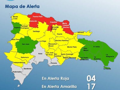 Alerta clima en República Dominicana ante vaguada y lluvias
