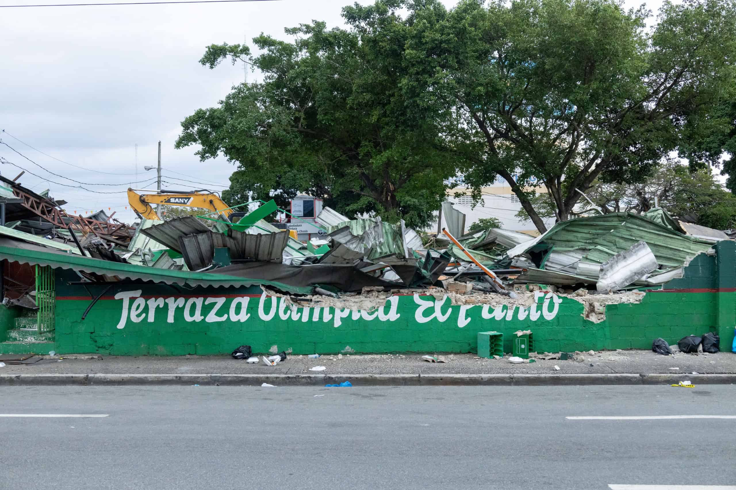 Teleofertas tras la demolición.