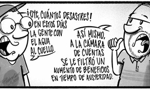 Caricatura de Noticiero Poteleche 14 abril 2026