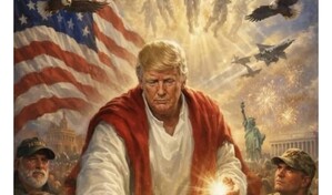 Trump defiende su imagen representado como Jes&uacute;s: Pens&eacute; que era yo como m&eacute;dico