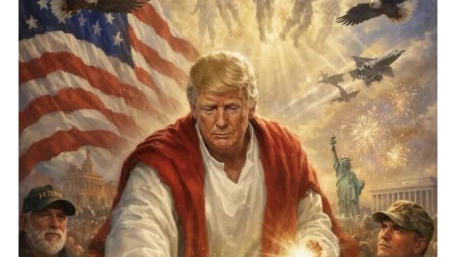 Trump defiende su imagen representado como Jes&uacute;s: Pens&eacute; que era yo como m&eacute;dico