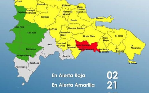 El Gran Santo Domingo est&aacute; en alerta roja por las lluvias