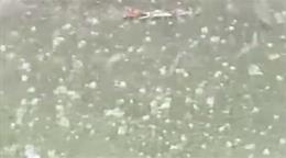 Granizadas sorprenden a residentes de Santo Domingo Este, la Ciudad Colonial y otras zonas del pa&iacute;s