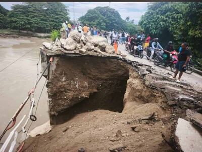 Por deterioro puente queda interrumpido el tránsito hacia costa Norte