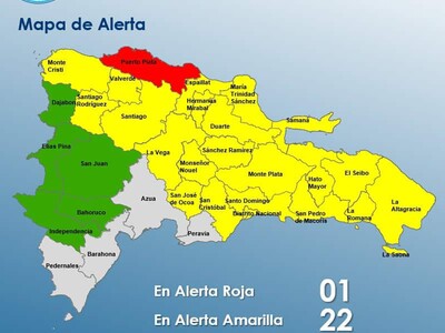 Puerto Plata en alerta roja por vaguada