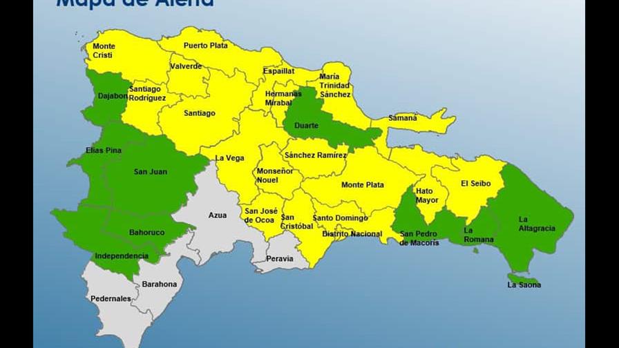 El COE mantiene 19 provincias bajo alerta amarilla y nueve en verde