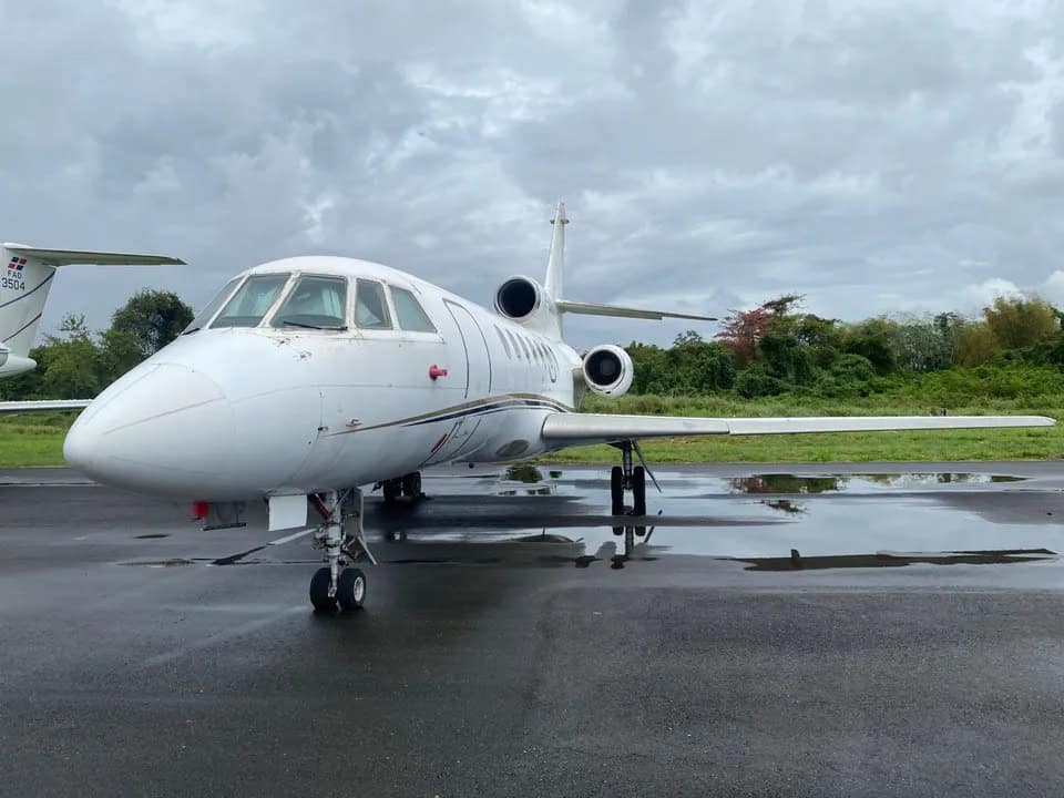 El avión Falcón (serie 190) utilizado en el caso "Air Cocaine".