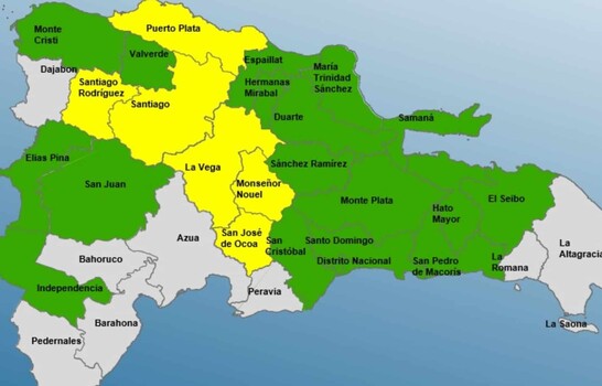 El COE mantiene seis provincias en alerta amarilla y 17 en verde por lluvias
