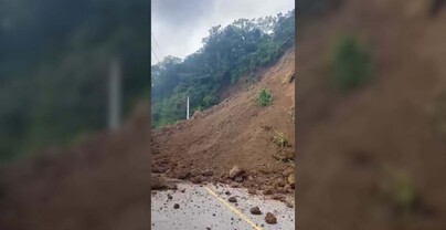 Deslizamiento de tierra provoca cierre preventivo de carretera en Santiago
