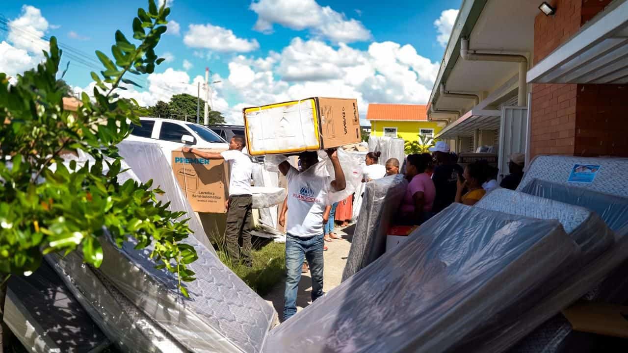 Colchones de los entregados.