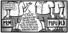 Caricatura de Noticiero Poteleche 17 abril 2026