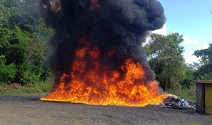 Inacif incinera m&aacute;s de una tonelada de drogas, con predominio de coca&iacute;na incautada