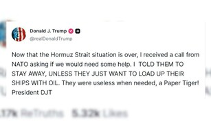 Trump rechaza oferta de la OTAN para ayudar en Ormuz y le pide que se mantenga al margen