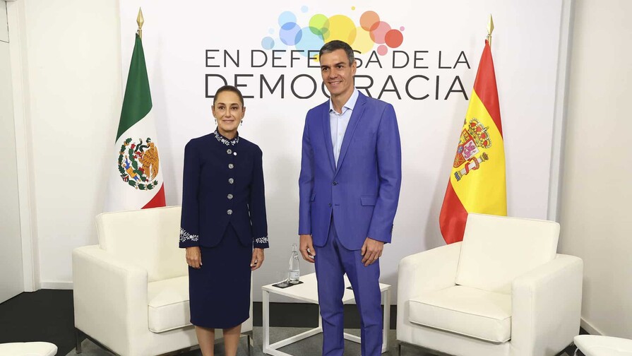 S&aacute;nchez y Sheinbaum sellan la normalizaci&oacute;n de relaciones tras la tensi&oacute;n por la conquista