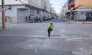 Los adoquines que se hunden